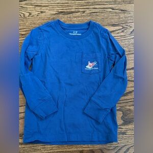 Vineyard Vines Kids Classic Blue Long Sleeve Tee, 3T